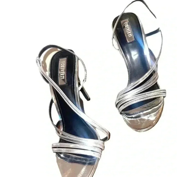 Forget 21 Gorgeous silver Strappy heel sandals - Picture 10 of 11